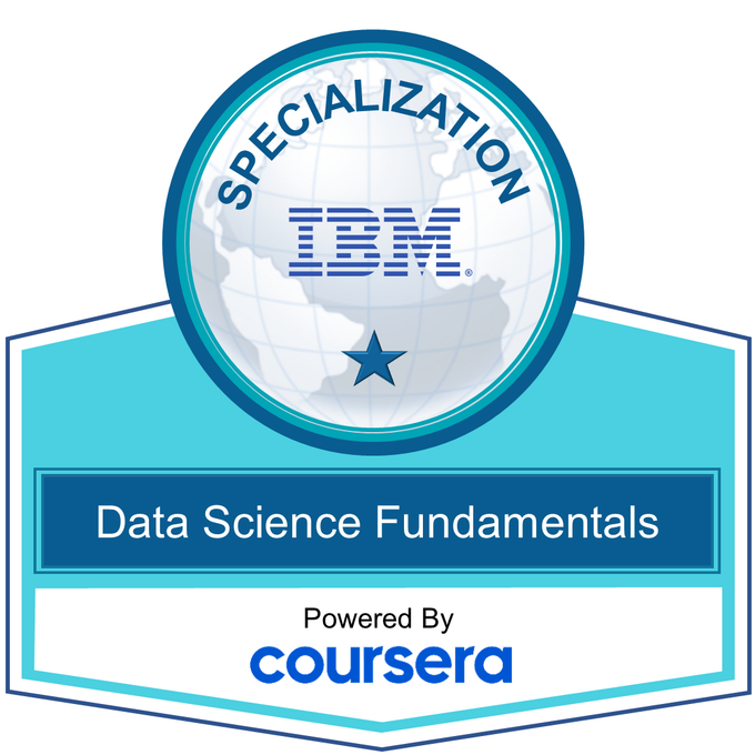 Data Science Fundamentals (IBM) certification badge