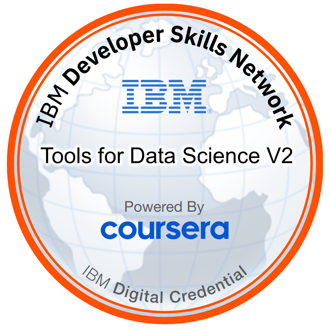 Tools for Data Science (IBM) certification badge