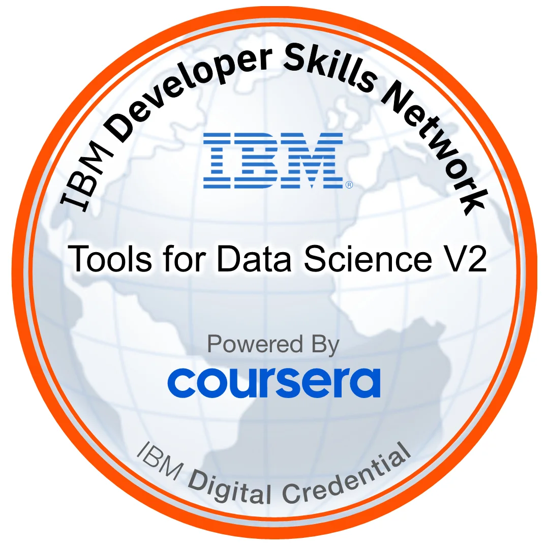 Tools for Data Science (IBM) certification badge